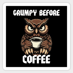 Grumpy Before Coffee Sticker